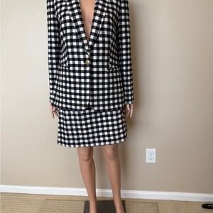 J. Crew Checkered Skirt Suit